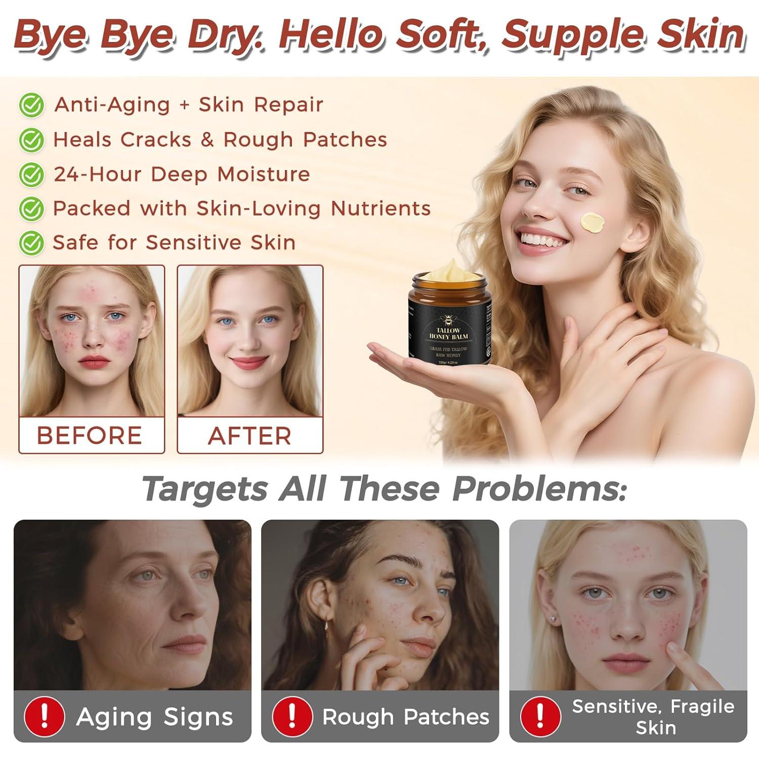 Bálsamo Hidratante Facial Mokasakiso 120g - Grasa de Res Natural