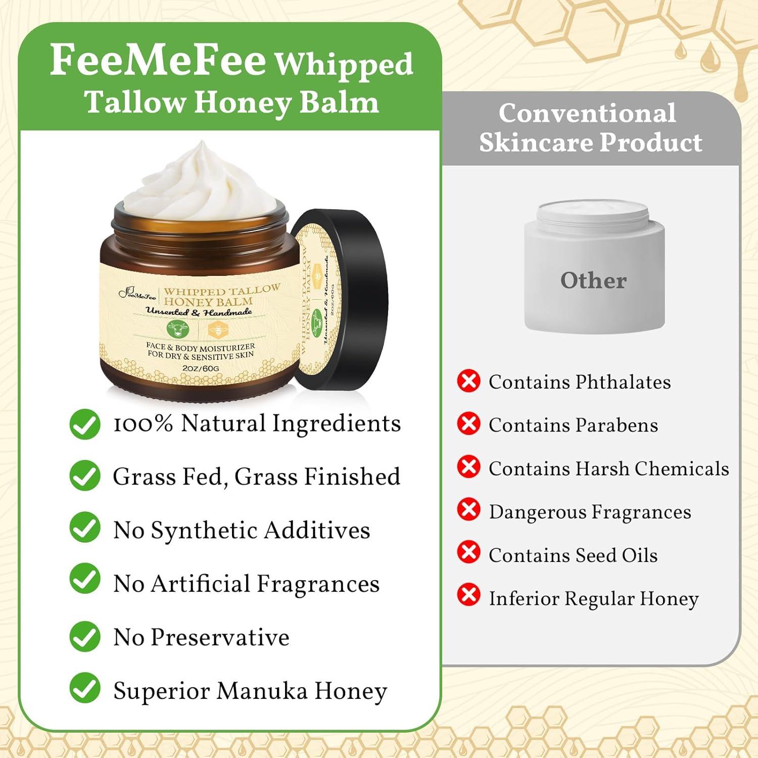 Bálsamo Hidratante Facial FeeMeFee 59ml Grasa de Res Orgánico