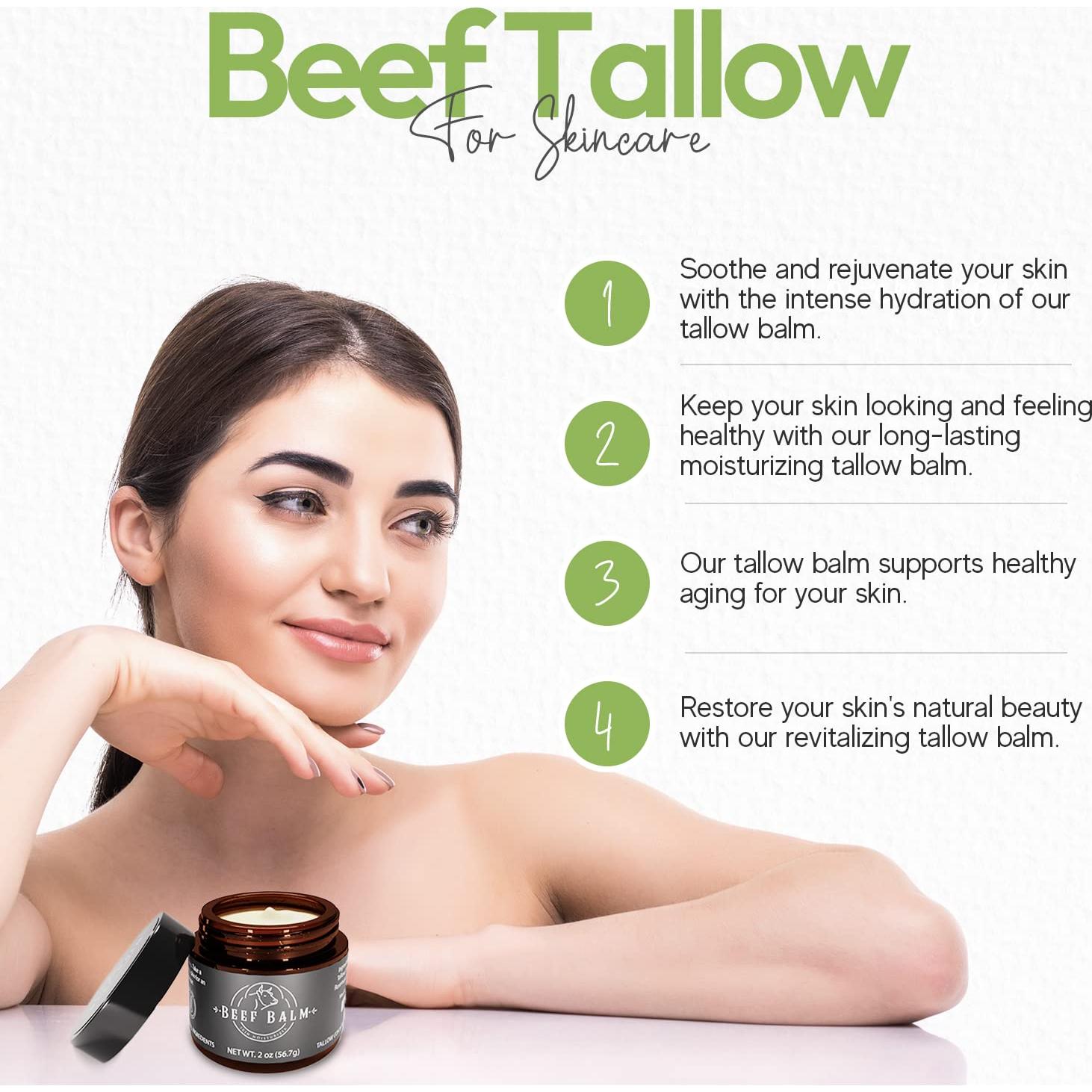 Bálsamo de Sebo de Res Natural - Humectante Facial Vainilla 159g