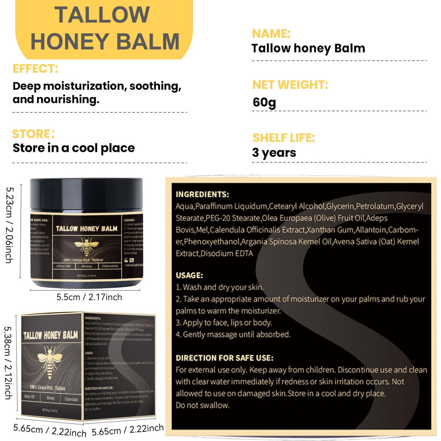 Bálsamo Hidratante de Sebo y Miel Mtmult 159g - Facial y Corporal