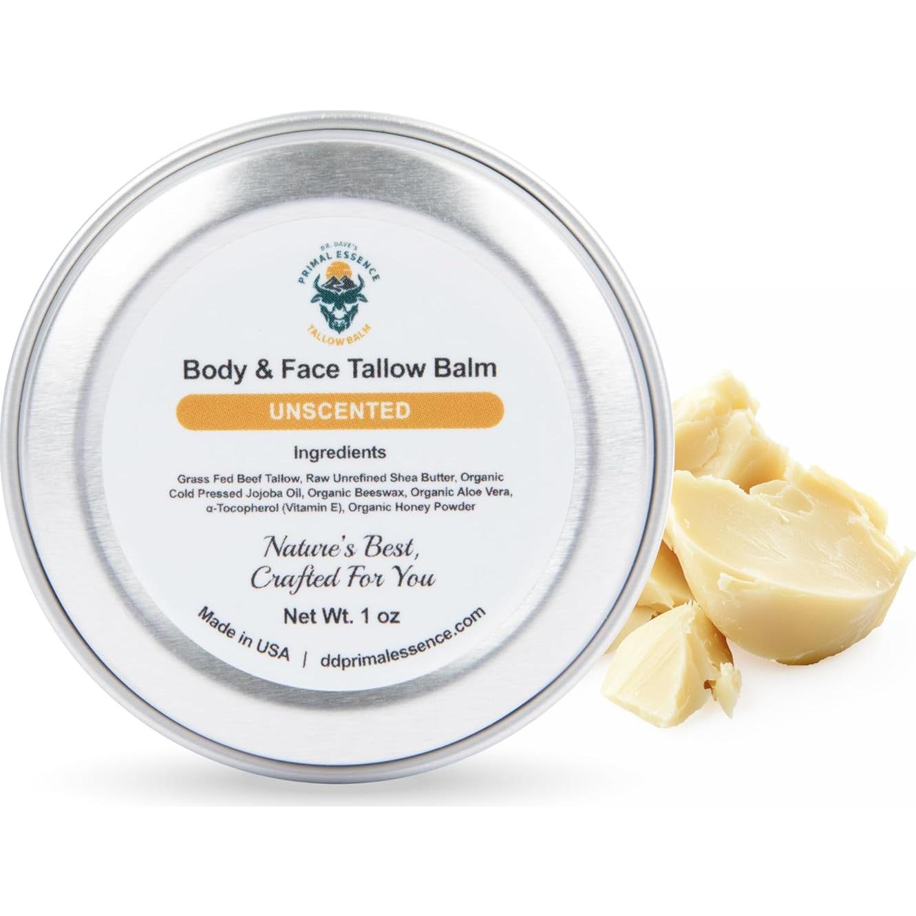 Bálsamo de Sebo de Res Esencia Primal 28.35 g Hidratante Sin Fragancia