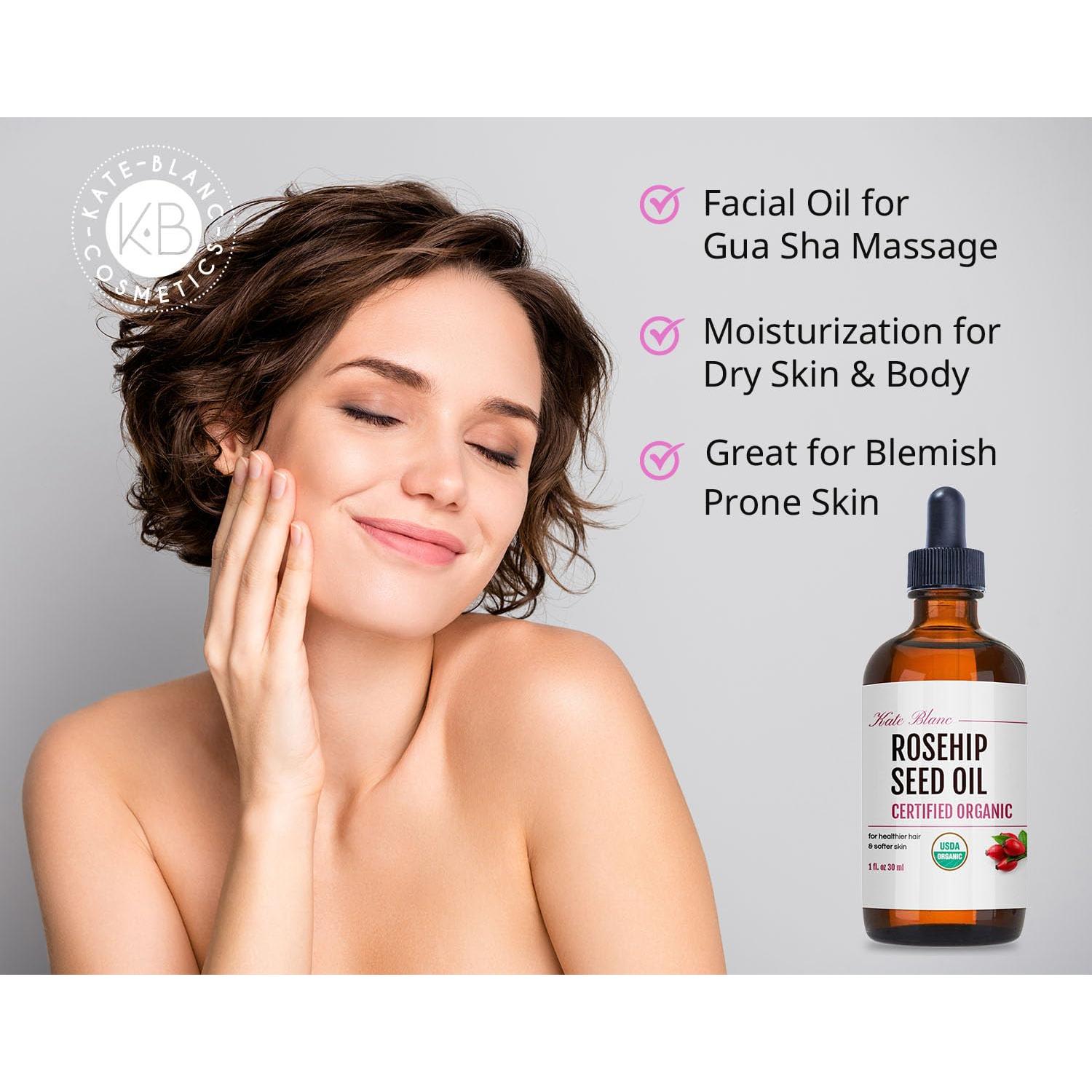 Aceite de Rosa Mosqueta Orgánico Kate Blanc 30ml Prensado en Frío