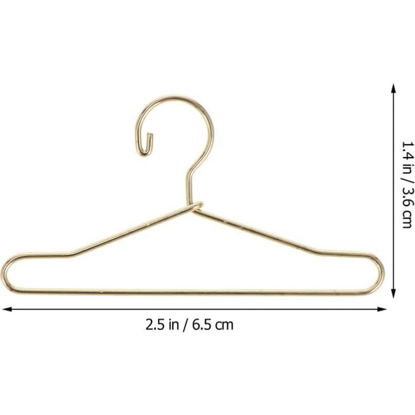 Perchas de Metal Toddmomy para Ropa de Muñecas 10 Piezas
