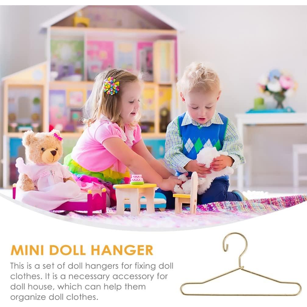 Perchas de Metal Toddmomy para Ropa de Muñecas 10 Piezas