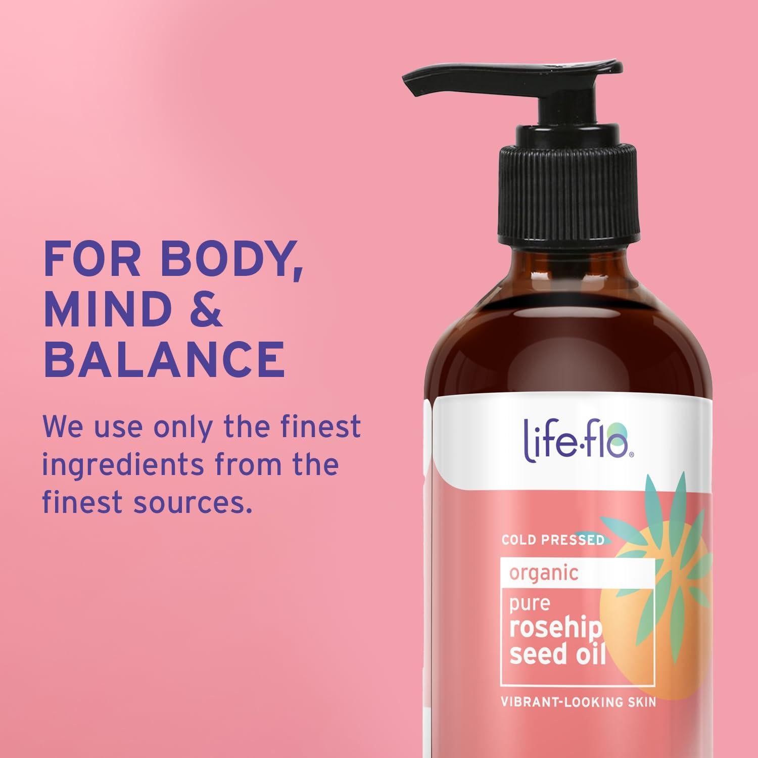 Aceite de Semilla de Rosa Mosqueta Life-flo 118 ml Orgánico Puro