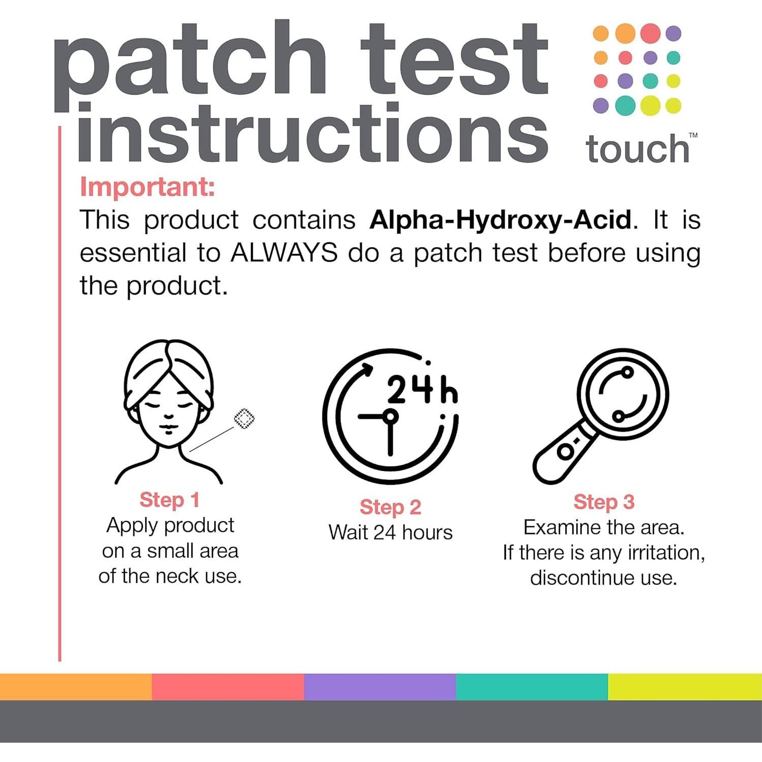 Tónico Exfoliante AHA Touch Skin Care 170 g - Ácido Glicólico 7%