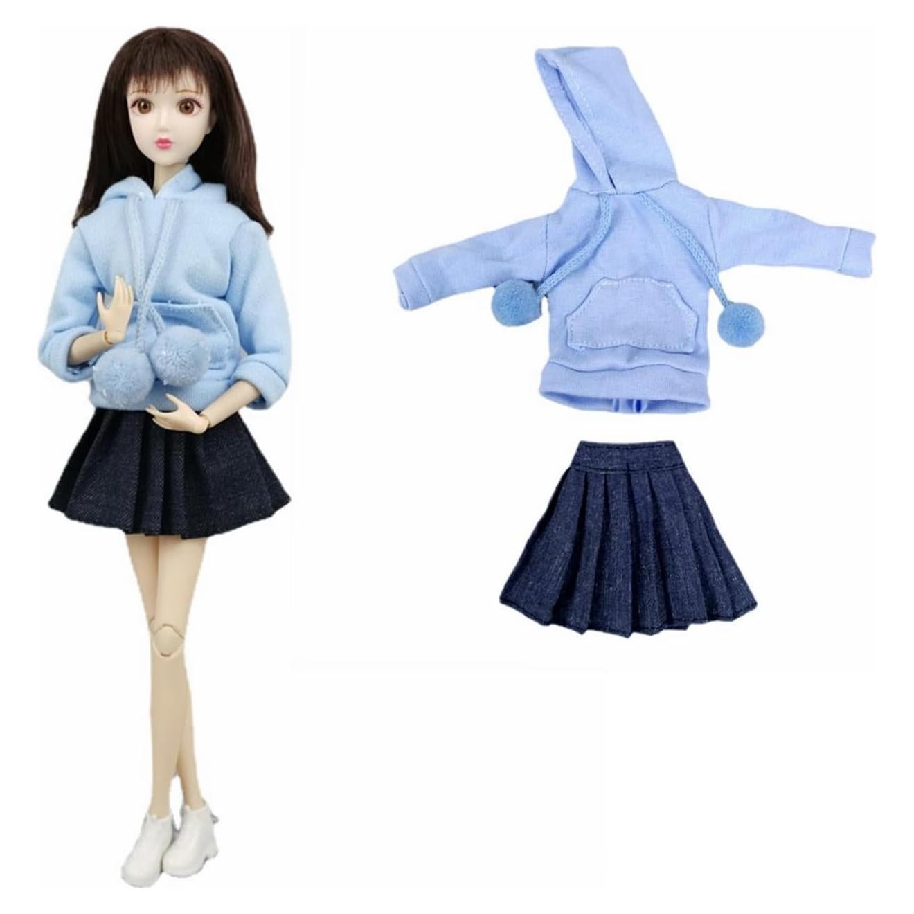 Ropa para muñecas 1/6 Apatsuki Sudadera y Falda Plisada