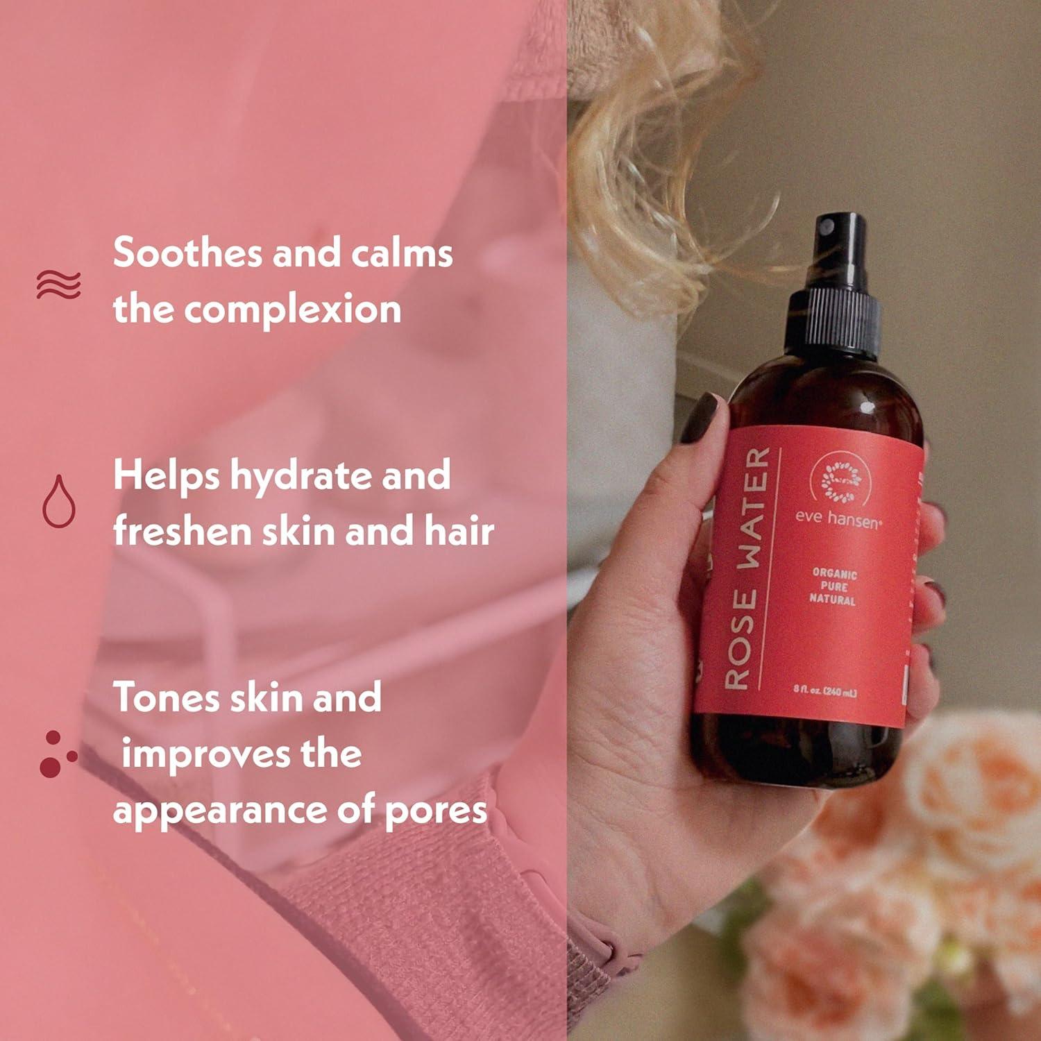 Eve Hansen Tónico Facial de Agua de Rosa Orgánico 226.8 ml