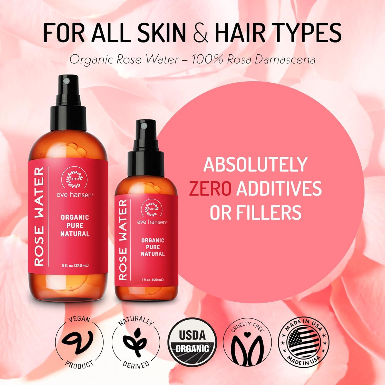 Eve Hansen Tónico Facial de Agua de Rosa Orgánico 226.8 ml