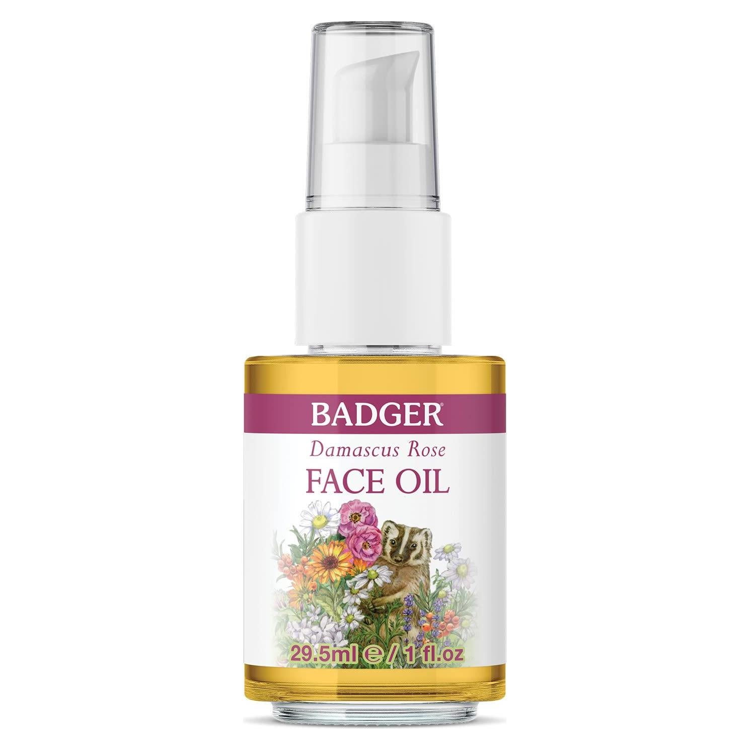 Aceite Facial Badger Rosa 100% Orgánico Hidratante 29.57 ml
