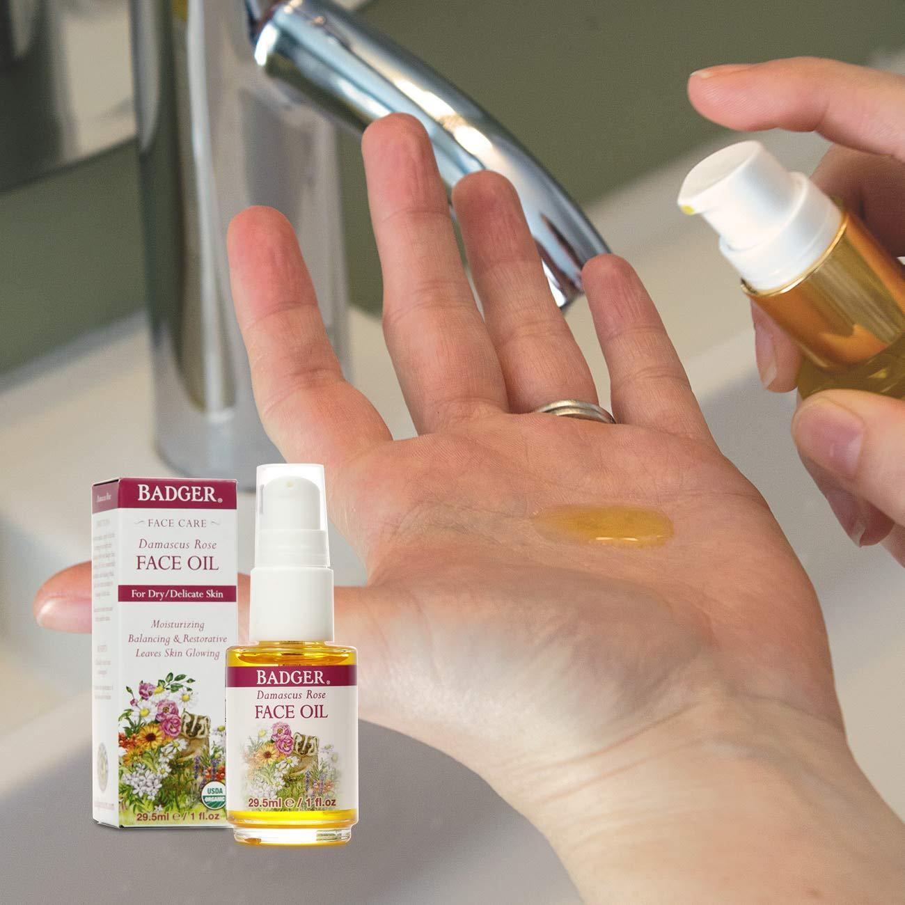 Aceite Facial Badger Rosa 100% Orgánico Hidratante 29.57 ml