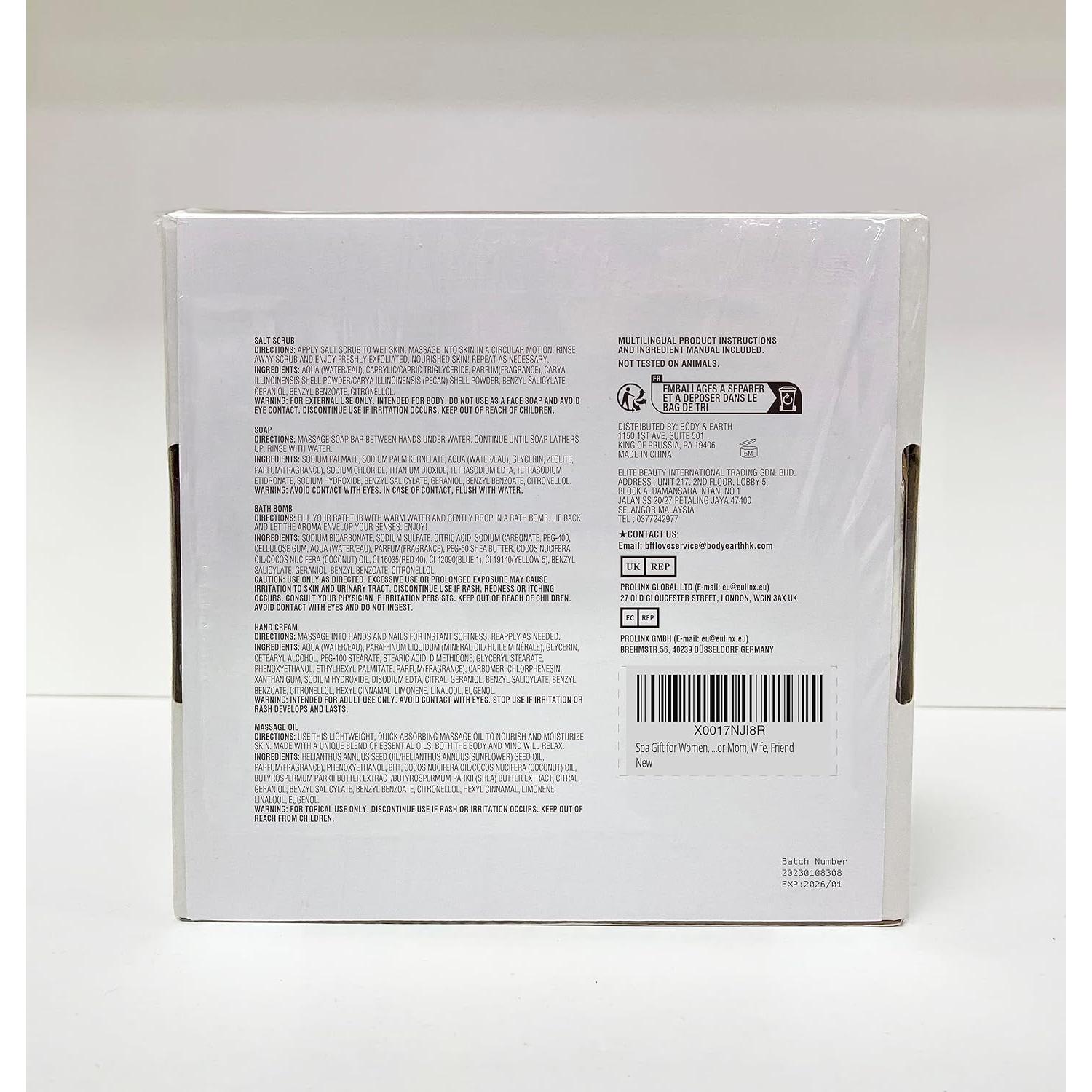 Set de Regalo de Spa BFFLOVE Rosa 5 Piezas Cuidado Personal