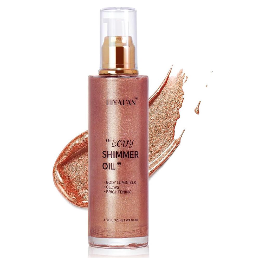 Aceite Corporal Brillante Liyalan Oro Rosa 258g Hidratante