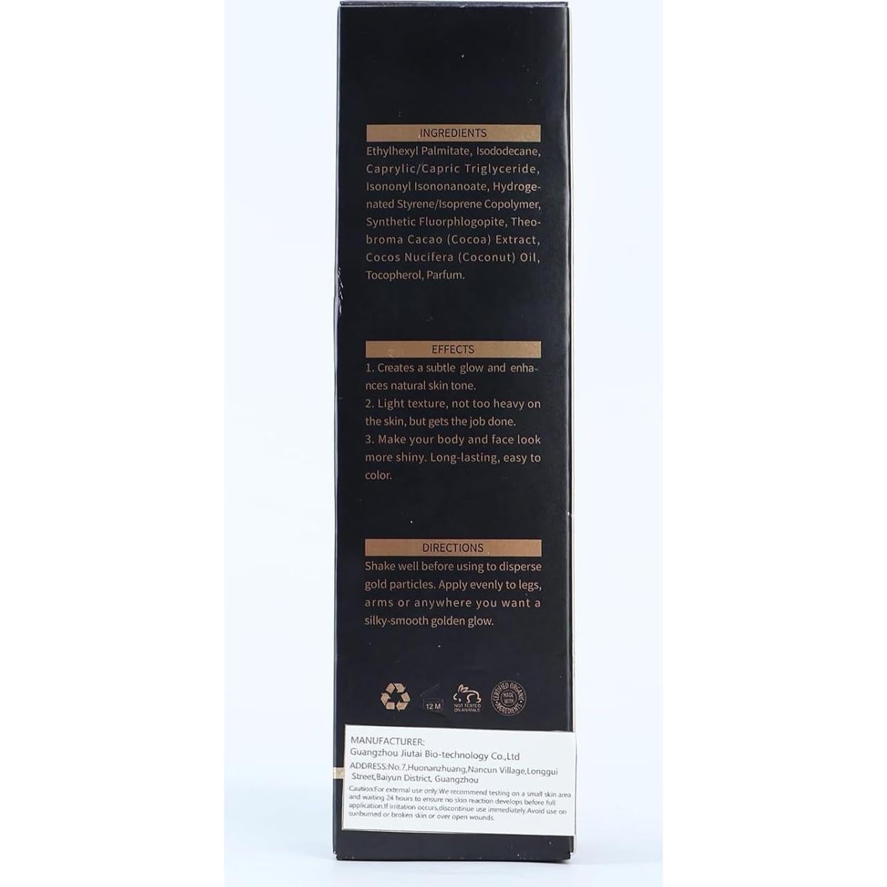 Aceite Corporal Brillante Liyalan Oro Rosa 258g Hidratante