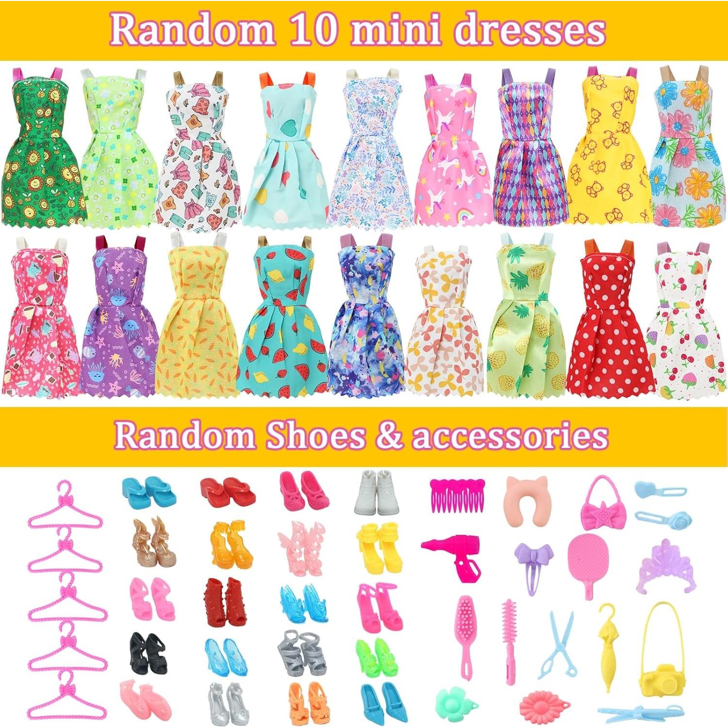 59 Piezas Ropa y Accesorios para Muñecas QBPKQY 11.5"