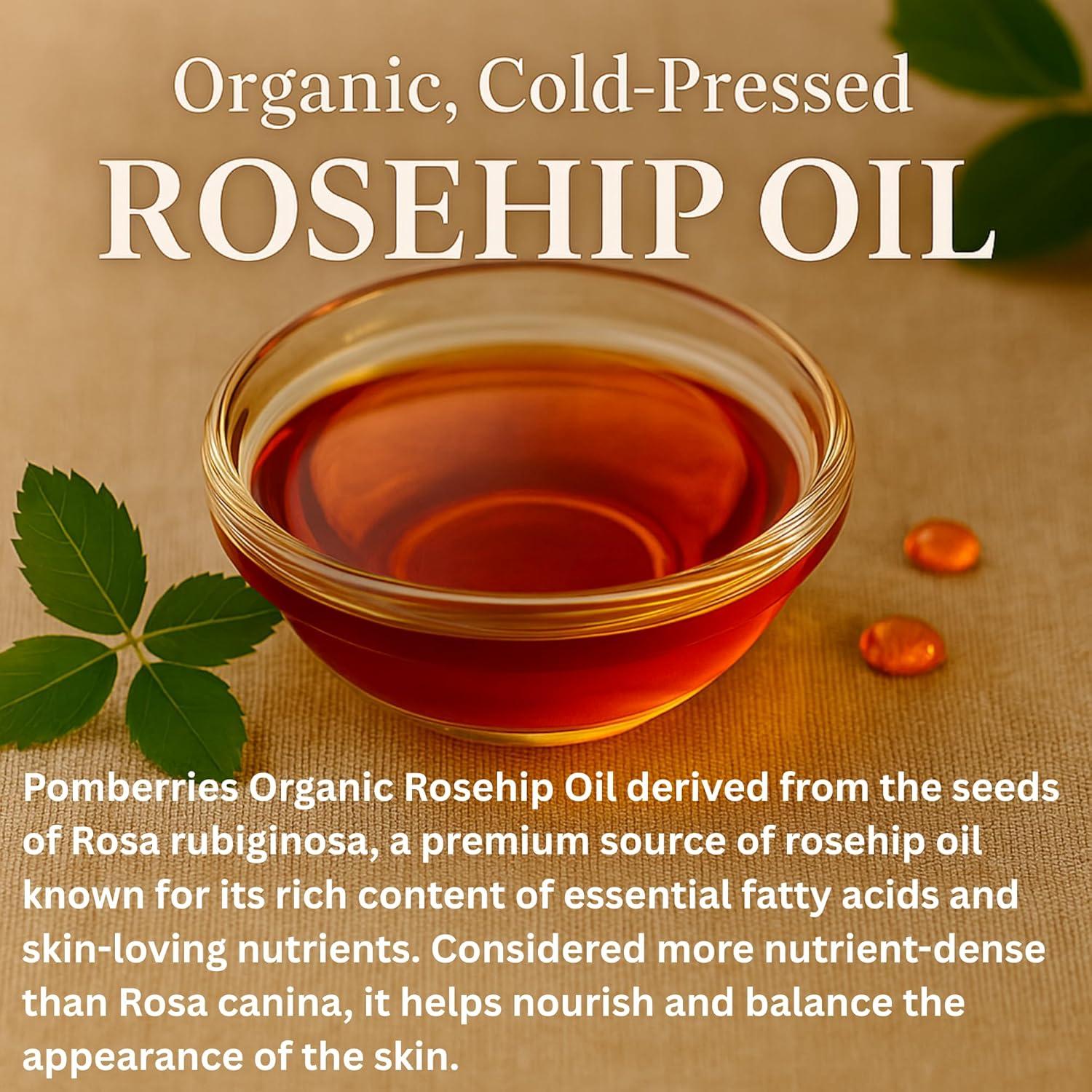 Aceite de Rosa Mosqueta Orgánico 473 ml - Puro y Prensado en Frío