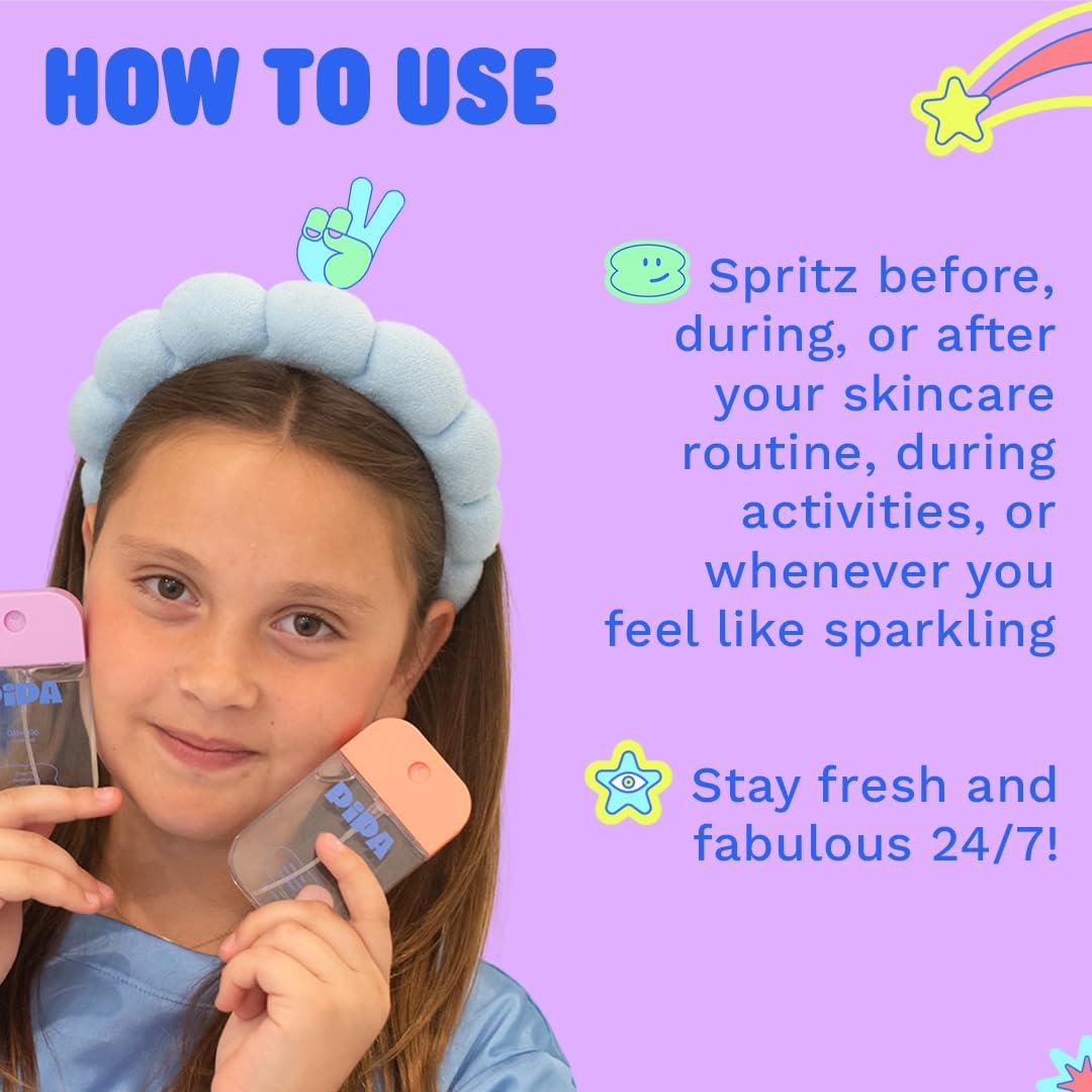 Bruma Facial Pipa Glow Go 30 ml | Hidratante Sin Alcohol para Niños