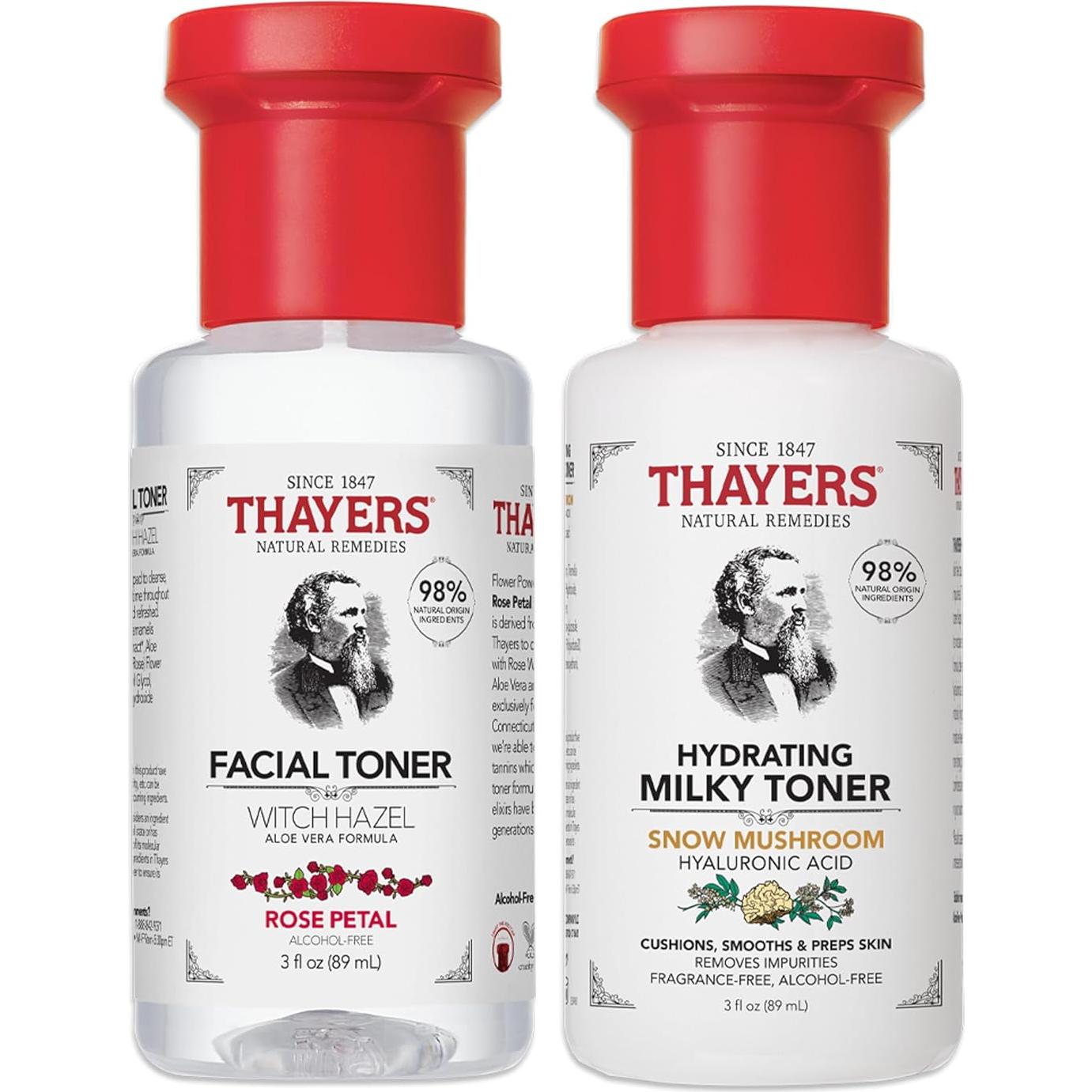 Kit de Cuidado de la Piel Thayers - Tónicos Rosa y Lechoso