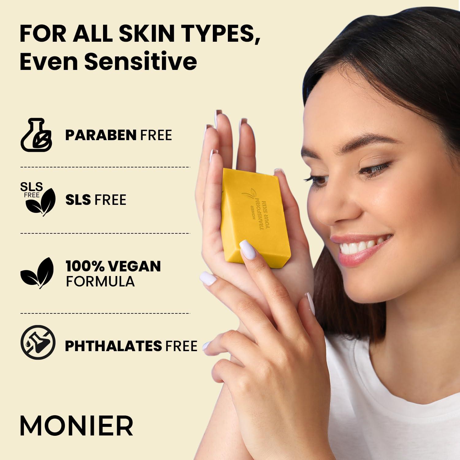 Jabón de Ácido Kójico MONIER con Limón y Cúrcuma - 2 Unidades