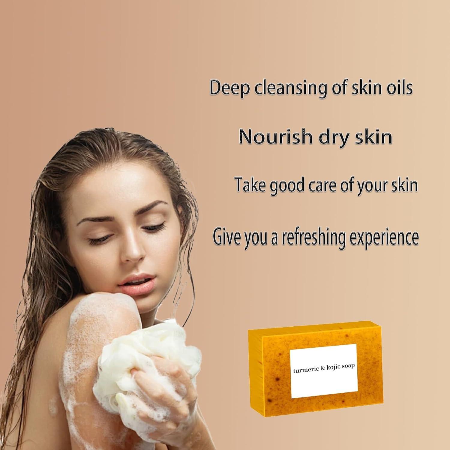 Jabón Natural de Limón y Cúrcuma CARXING - 3 Piezas