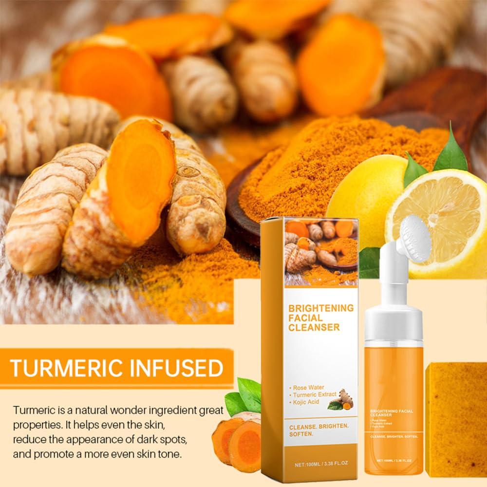 Juego de Cuidado Facial Derperzi: Gel de Cúrcuma y Jabón