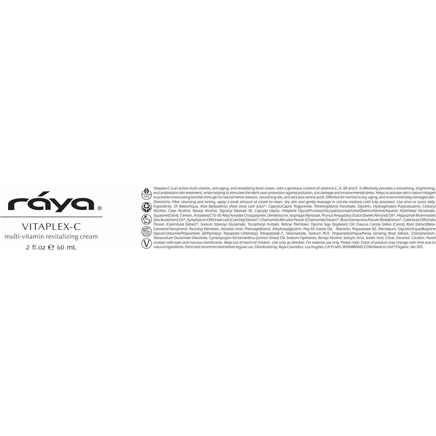 Crema Facial Vitaplex-C Raya 66.5g | Hidratante Antienvejecimiento