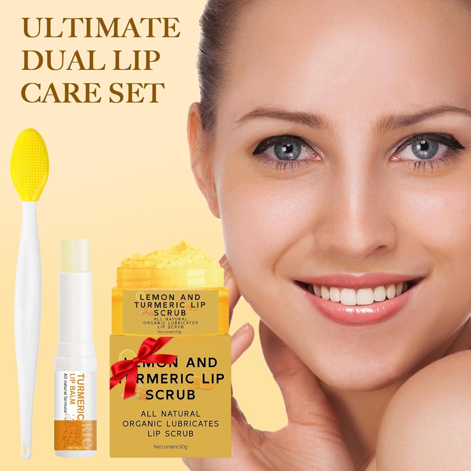 Juego de Exfoliantes Labiales MUREND con Balsamo Natural 3 Piezas