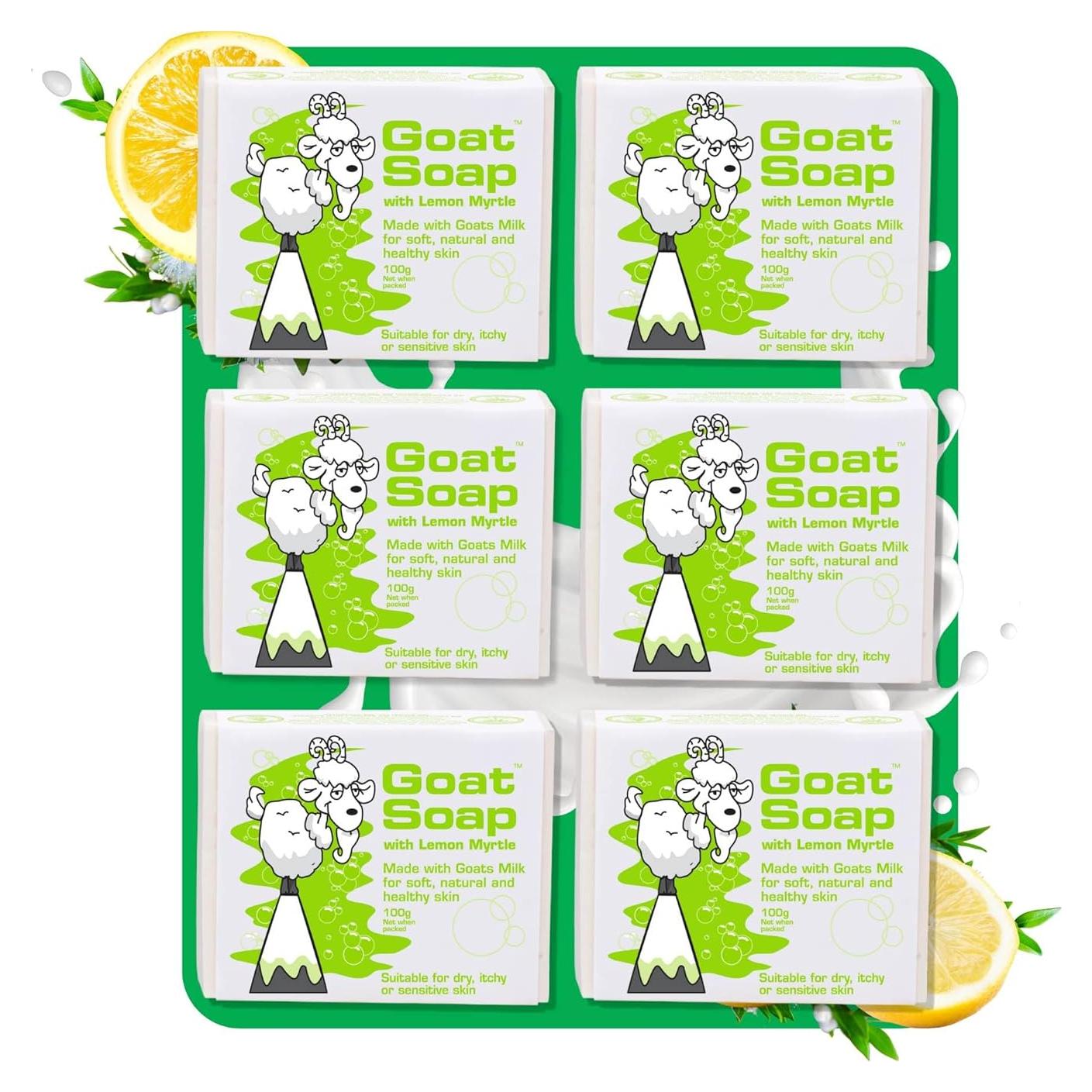 Paquete de 6 Jabones de Leche de Cabra Goat Soap 6 x 100g Mirtillo