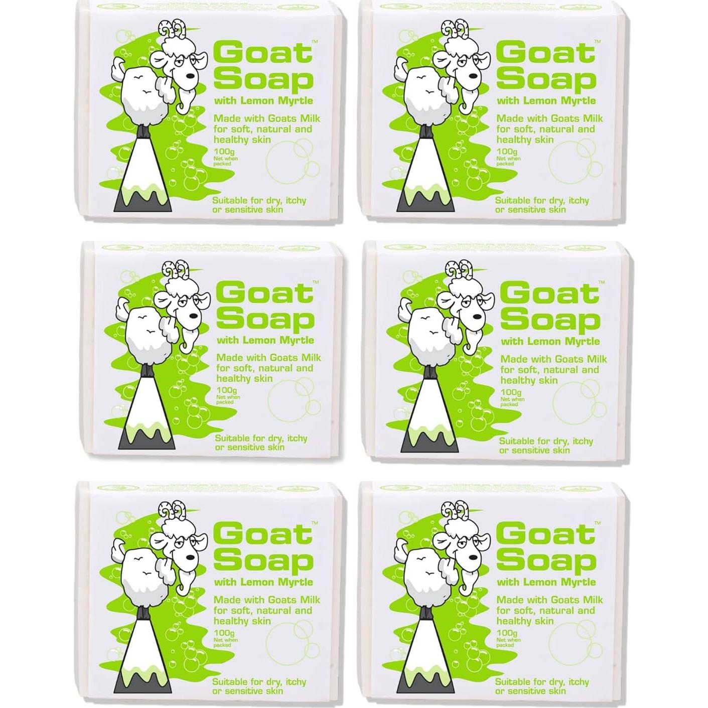 Paquete de 6 Jabones de Leche de Cabra Goat Soap 6 x 100g Mirtillo