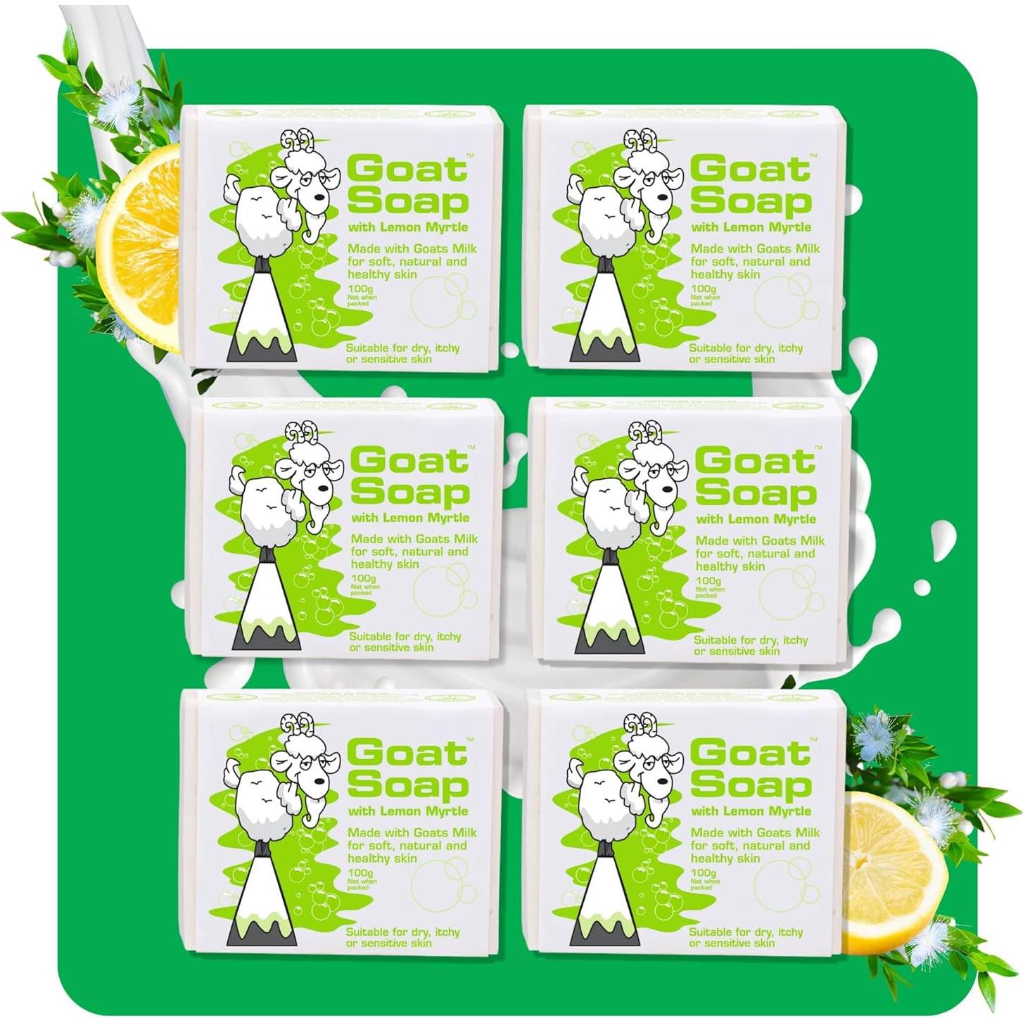 Paquete de 6 Jabones de Leche de Cabra Goat Soap 6 x 100g Mirtillo