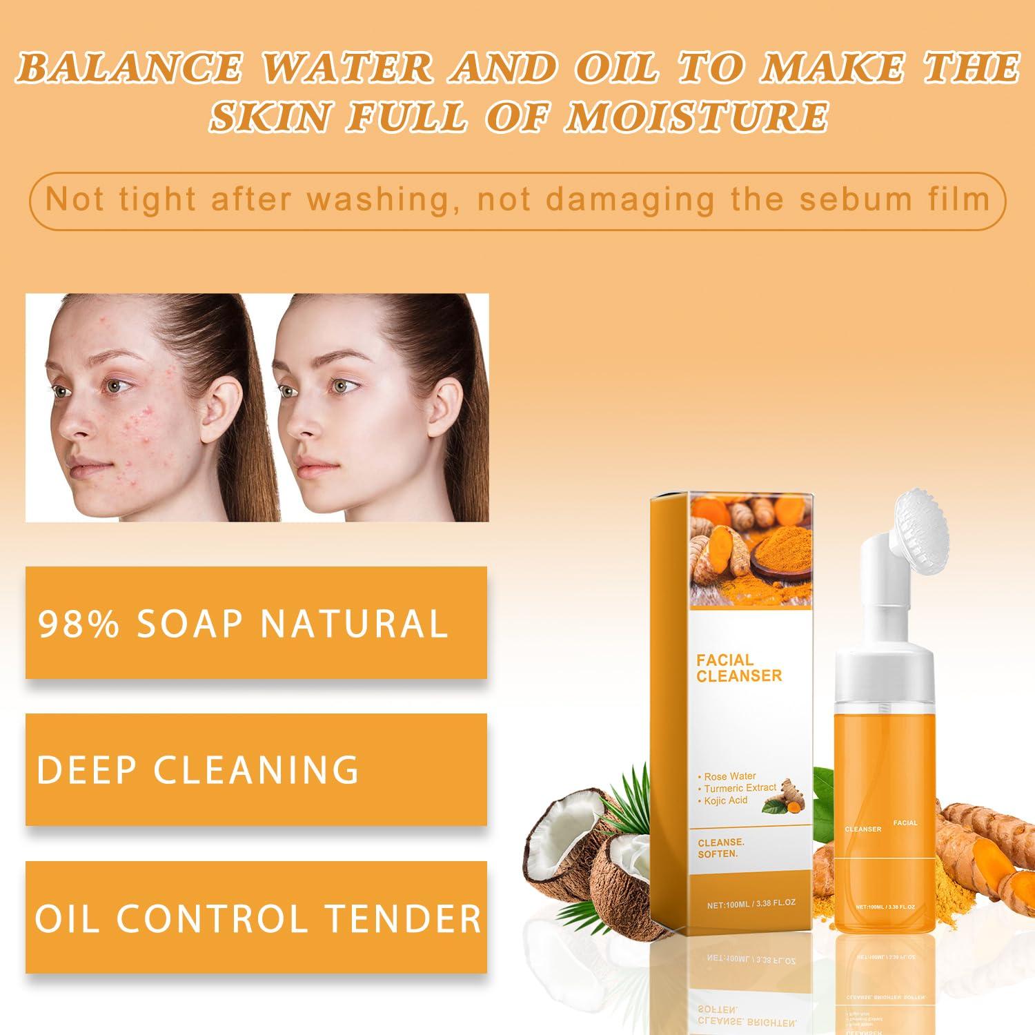 Juego de Cuidado Facial de Cúrcuma Chinosuo - 3 Piezas