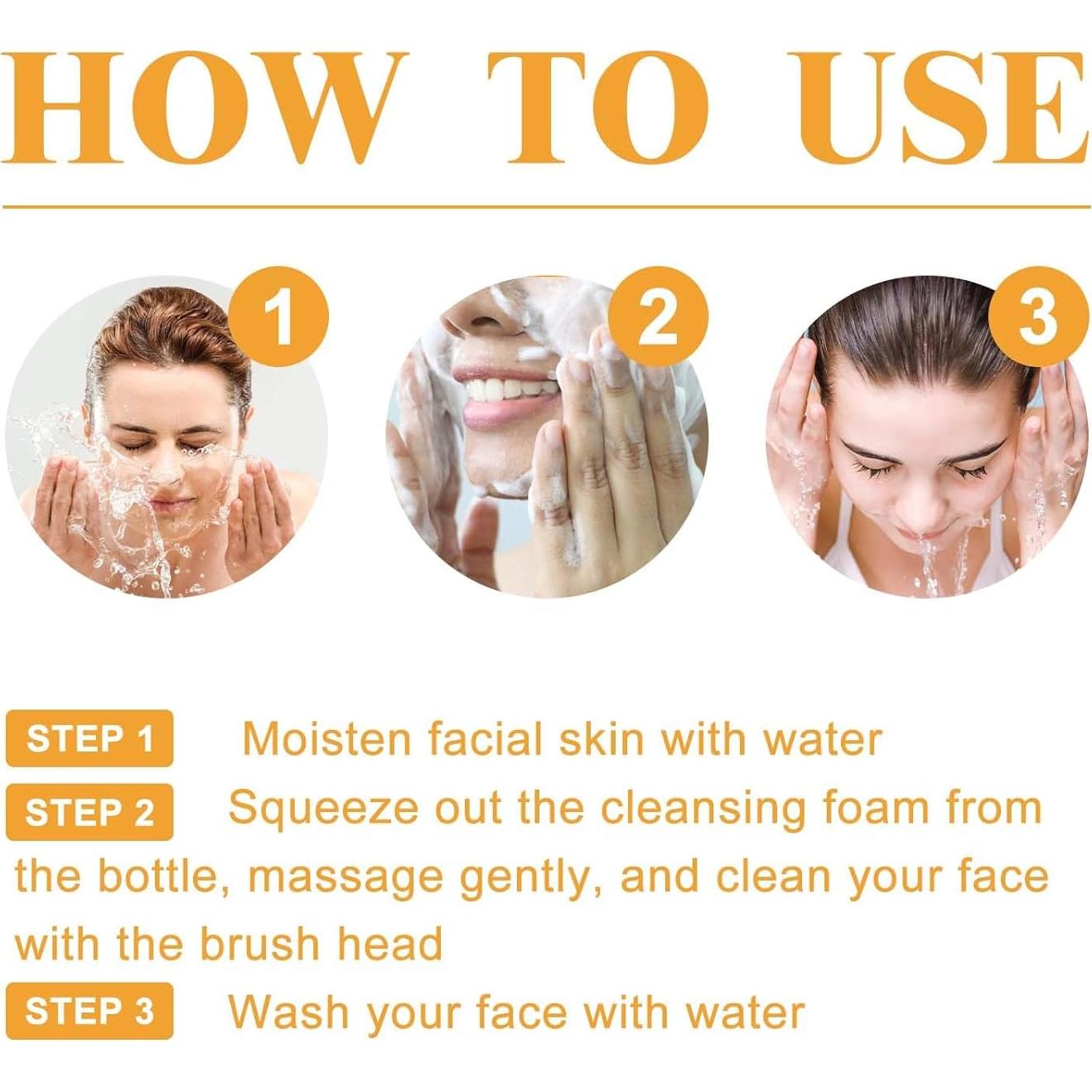 Limpiador Facial de Cúrcuma JISKG 2 Pcs Exfoliación Suave