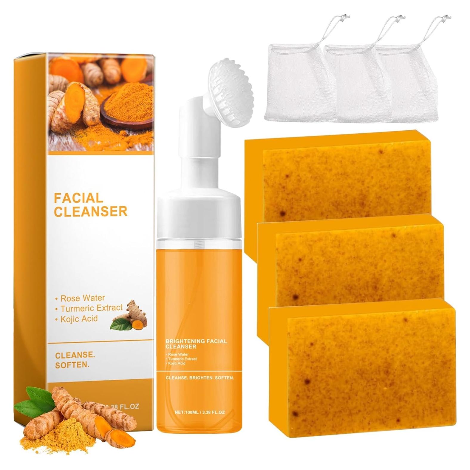 Juego de Cuidado Facial de Cúrcuma TPTAL - 2 Piezas Natural