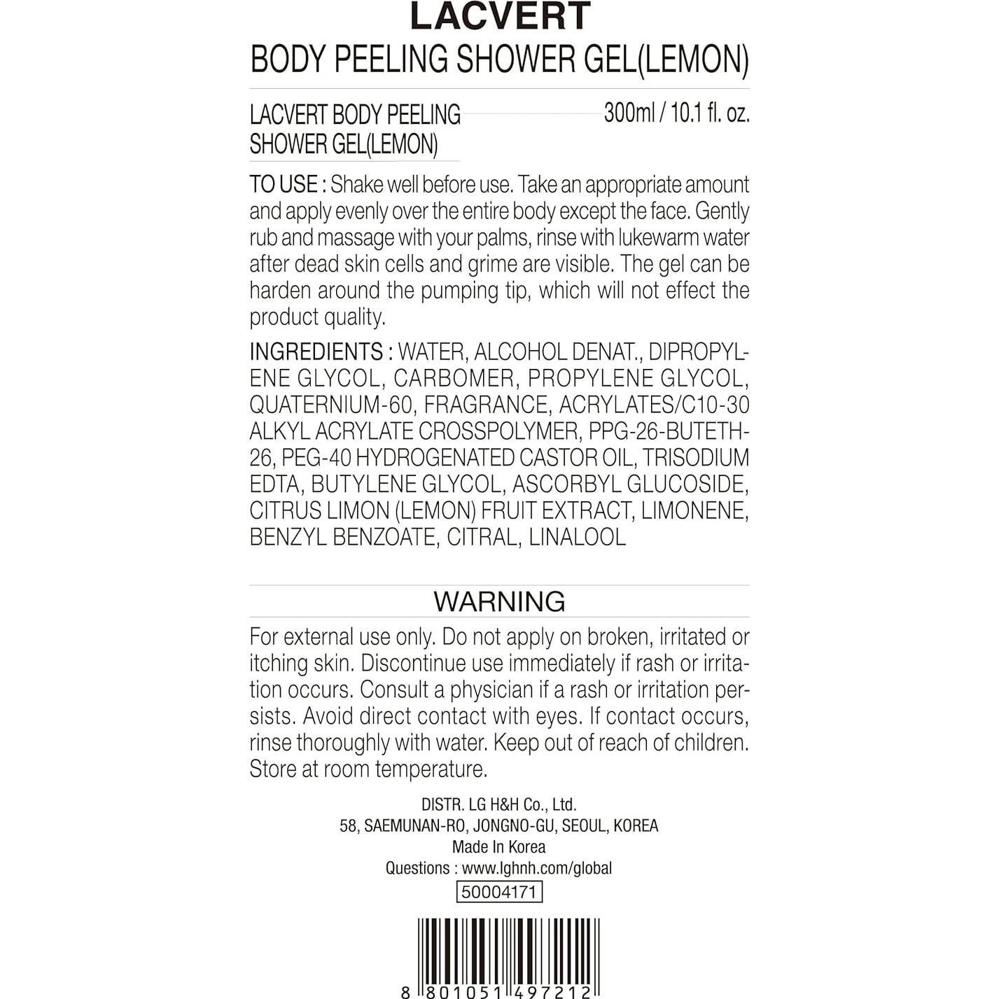 Gel Exfoliante Corporal BEYOND Lacvert Limón 300ml - Spa en Casa