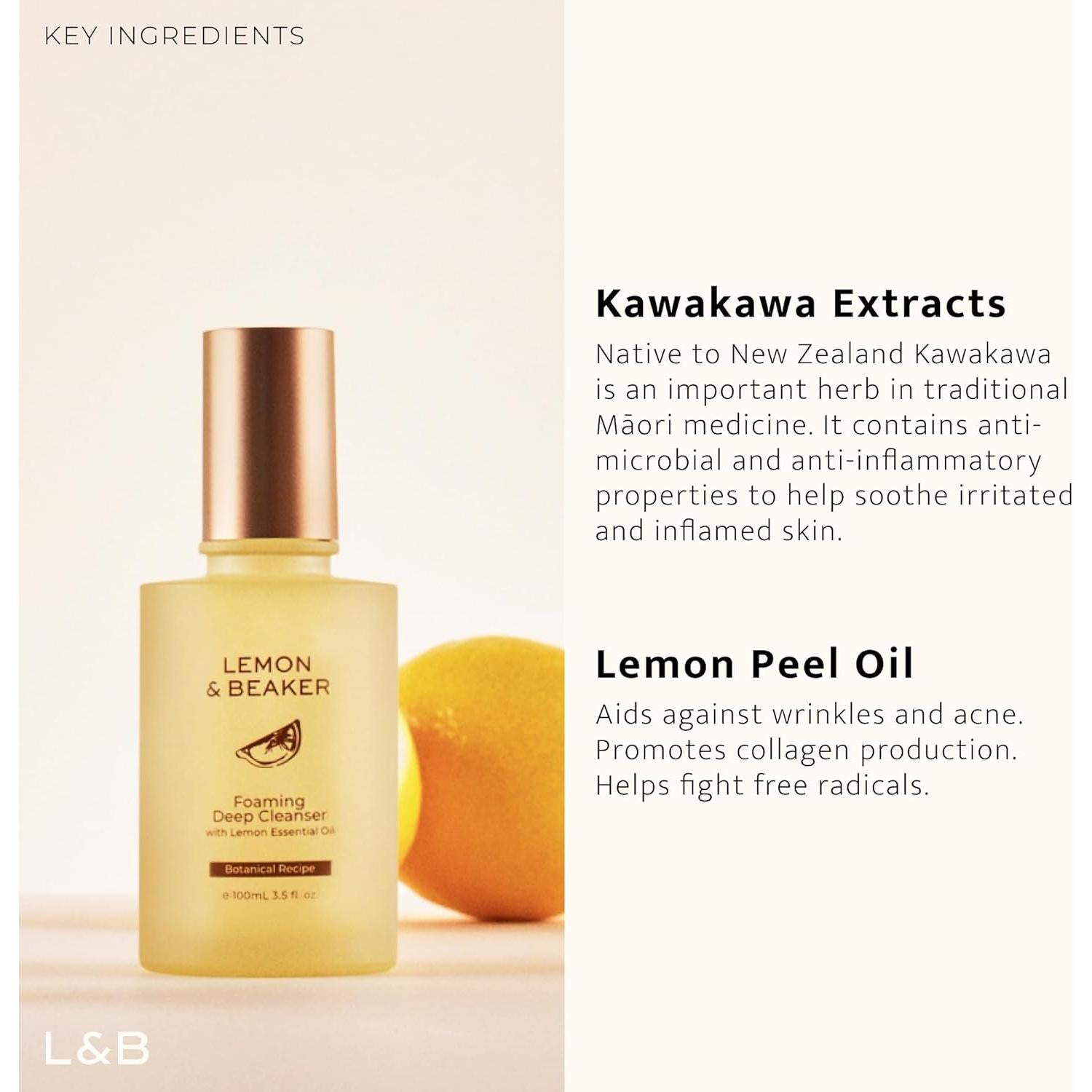 Limpiador Facial Espumoso Lemon & Beaker 103.5 ml - Hidratante