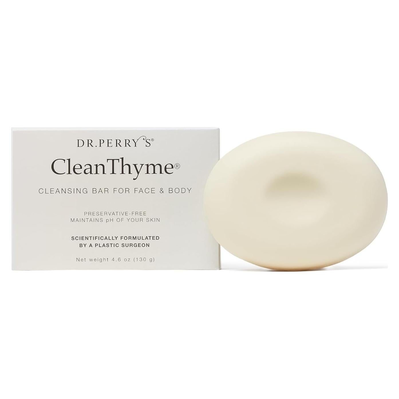 Barra Limpiadora CleanThyme Dr. Perry 130g pH 5.5 Natural