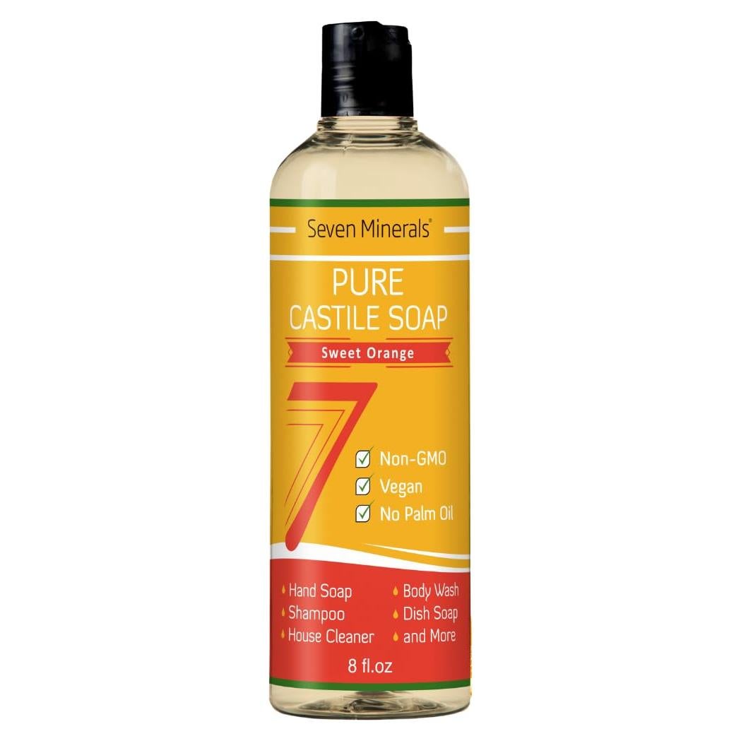 Jabón de Castilla Puro Seven Minerals 240ml Naranja Dulce Vegano