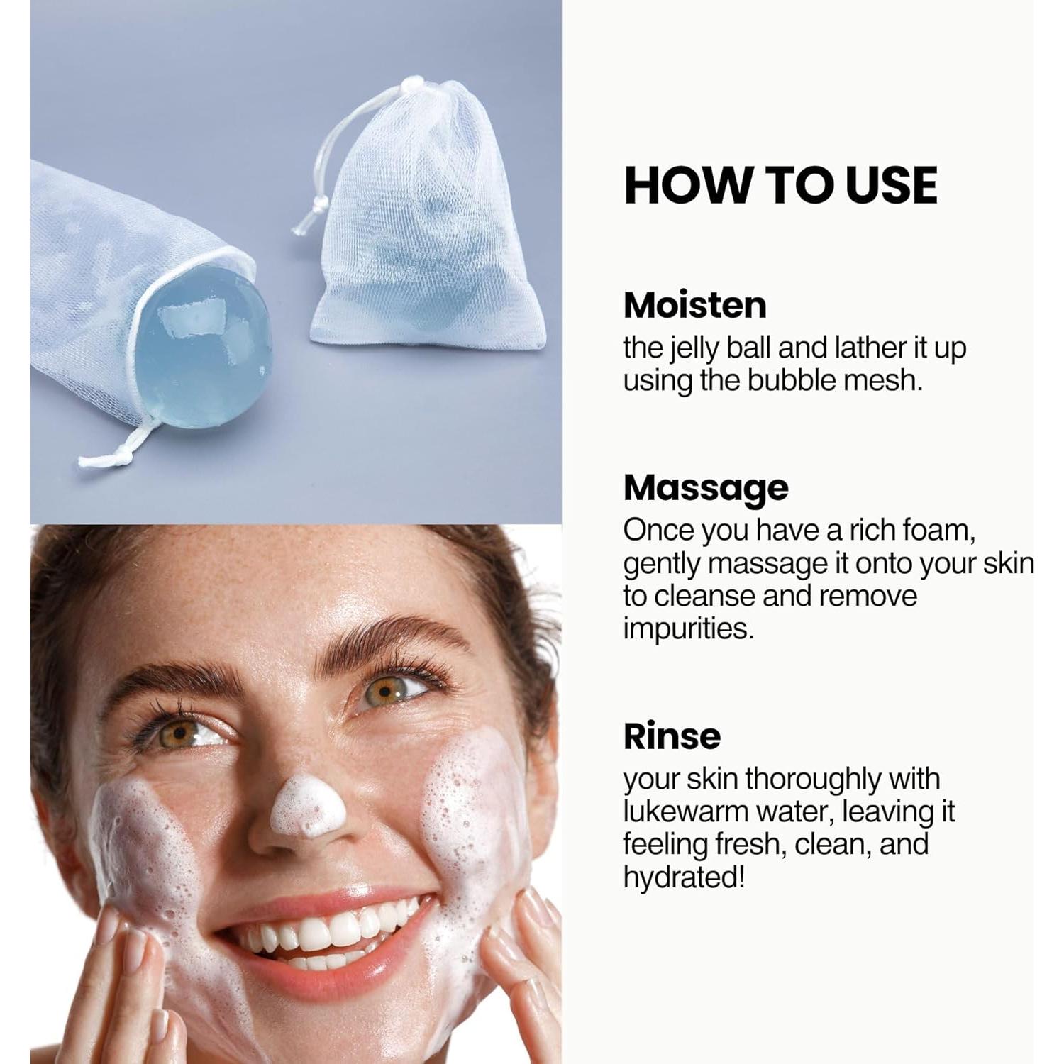 Limpiador Facial Be Bare Bola de Gel 40g - Rosa Melocotón