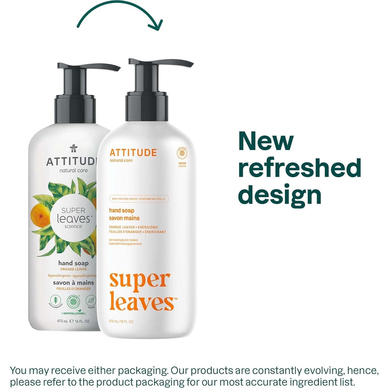 Jabón Líquido Vegano ATTITUDE 473 ml Hojas de Naranja