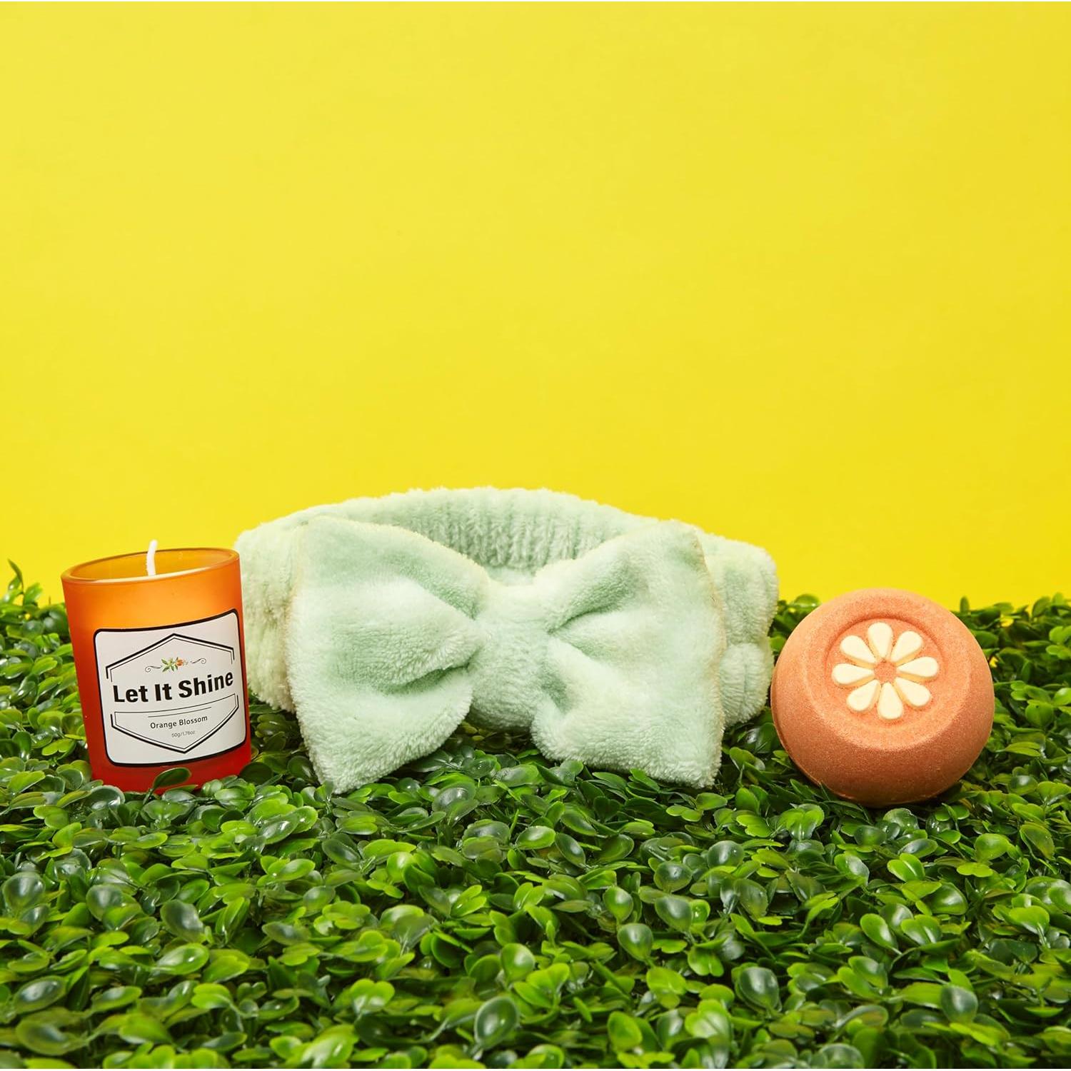 Cesta de Regalo Temática Naranja Sunny&Wise para Mujeres - Autocuidado 9 Piezas