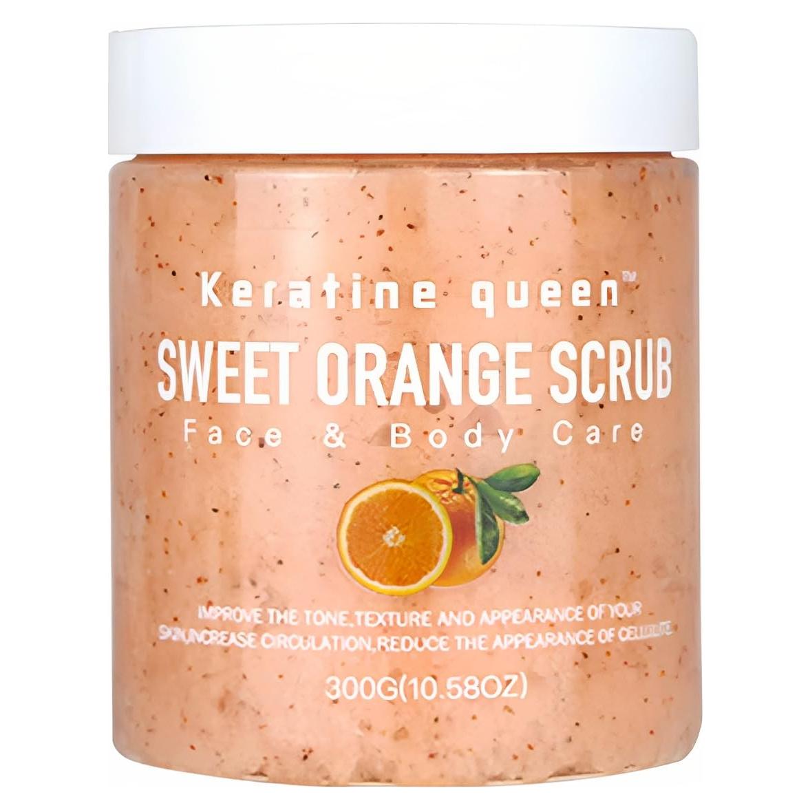 Set Exfoliante Facial y Corporal Keratine Queen 300g Naranja Dulce