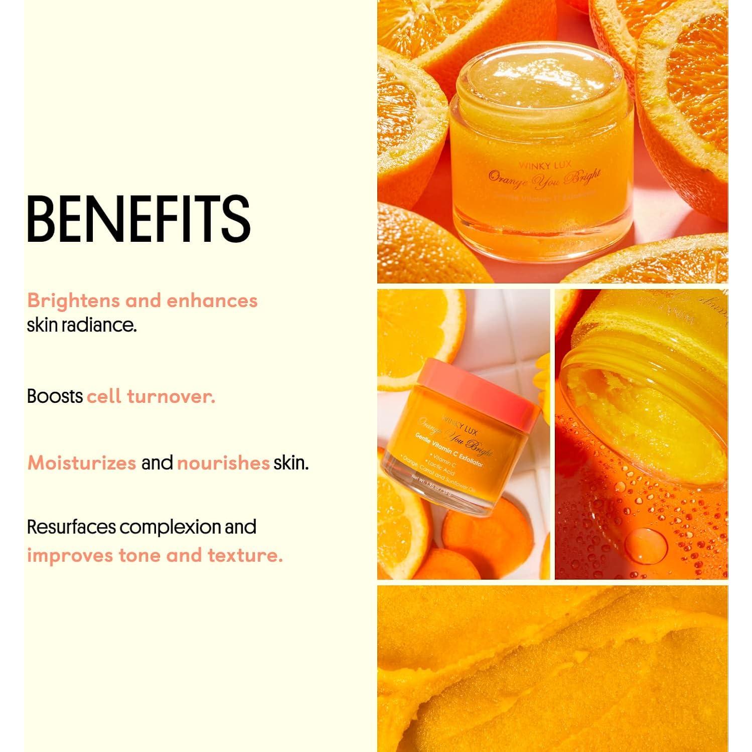 Exfoliante Facial Winky Lux Naranja 55g - Vitamina C y Ácido Láctico