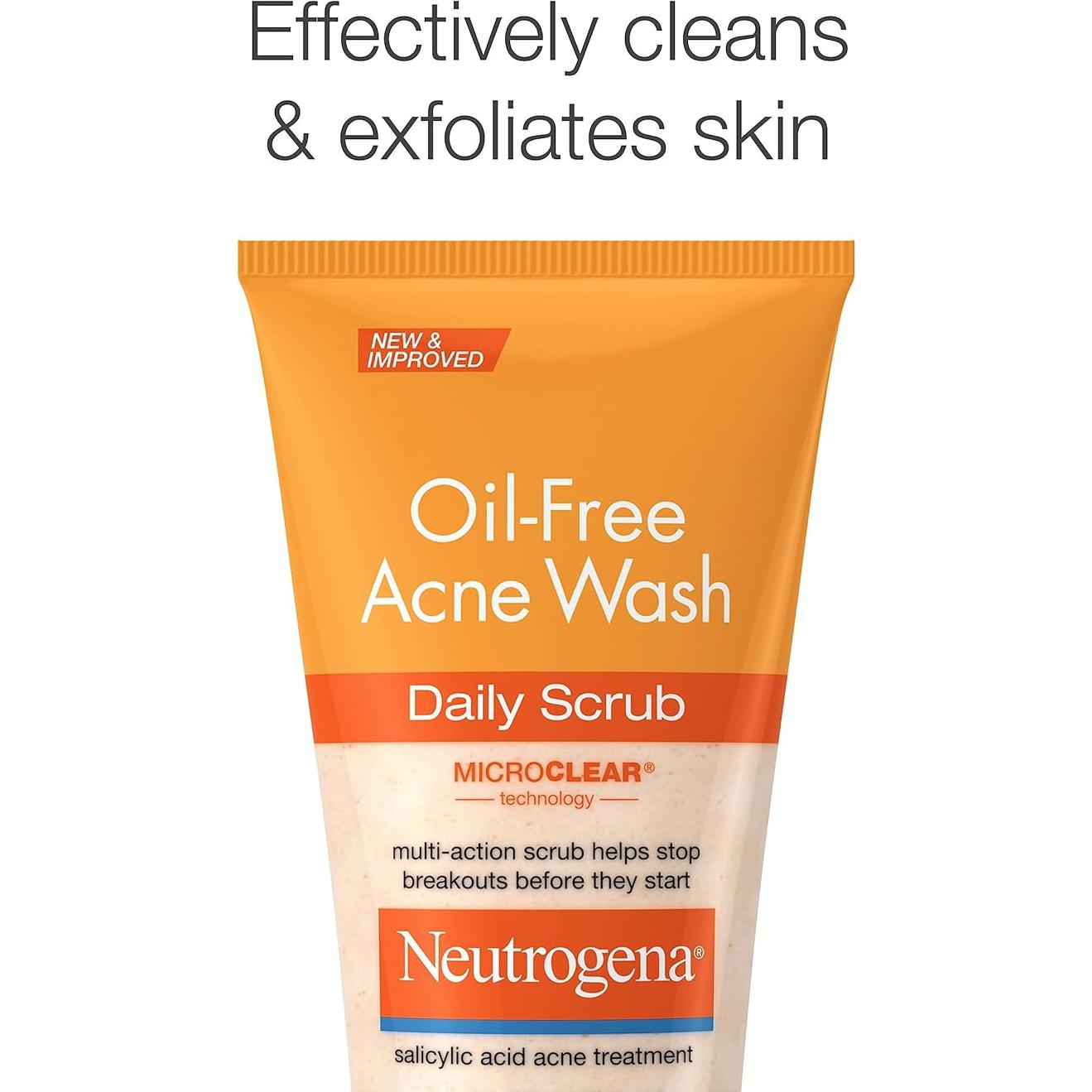 Limpiador Facial Neutrogena 124 ml Sin Aceite para Acné 2% Ácido Salicílico