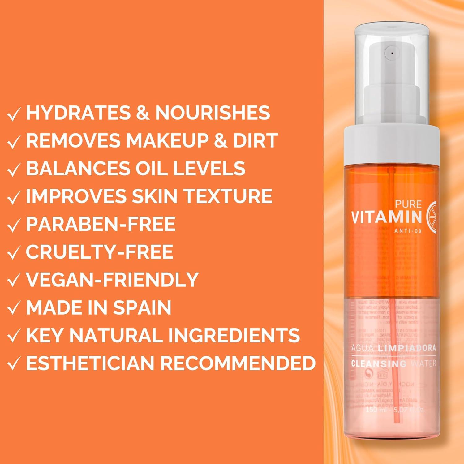 Limpiador Facial de Vitamina C Noche Y Dia 150mL Antienvejecimiento