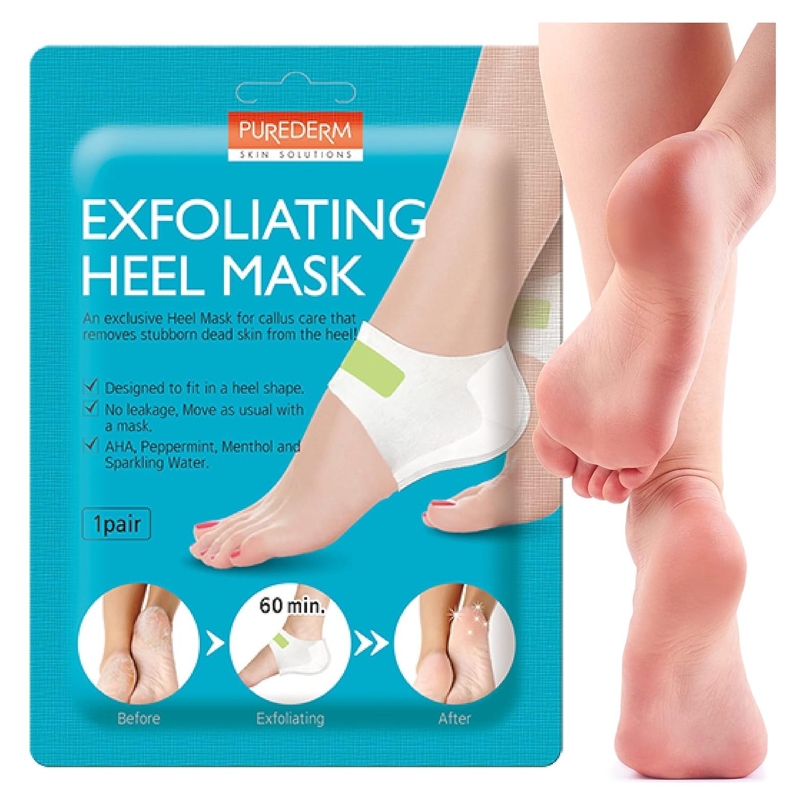 Mascarilla Exfoliante para Talones Purederm - 1 Par