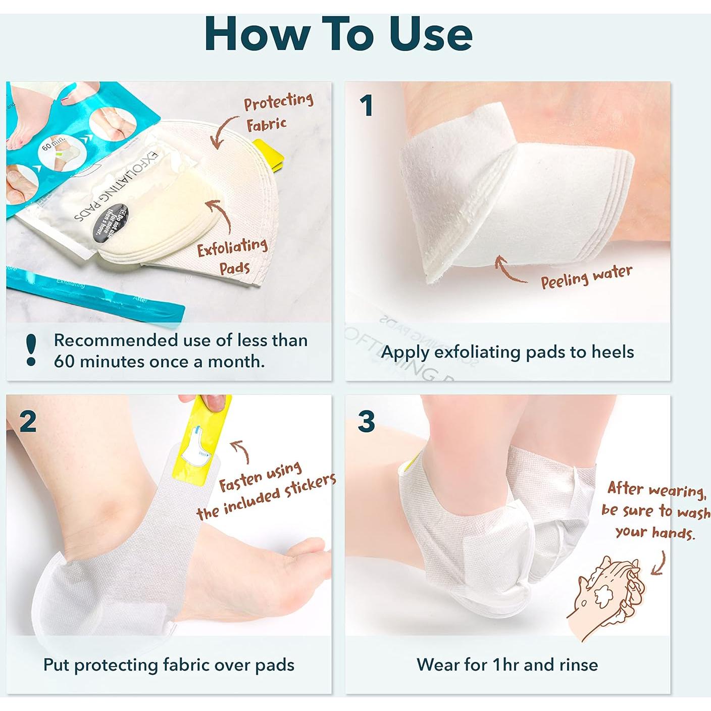 Mascarilla Exfoliante para Talones Purederm - 1 Par