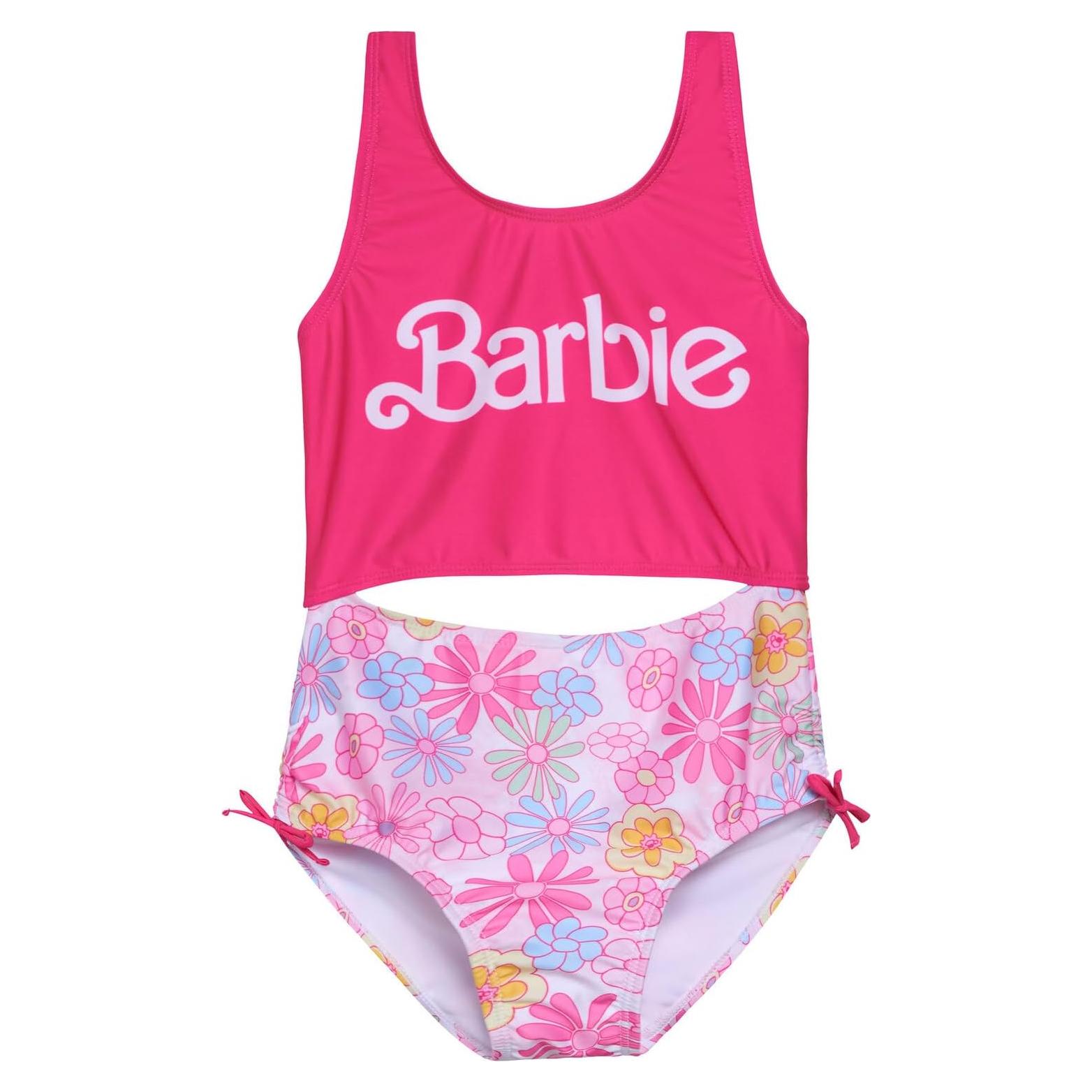 Traje de baño Barbie para niñas 4-16 UPF 50+ rosa