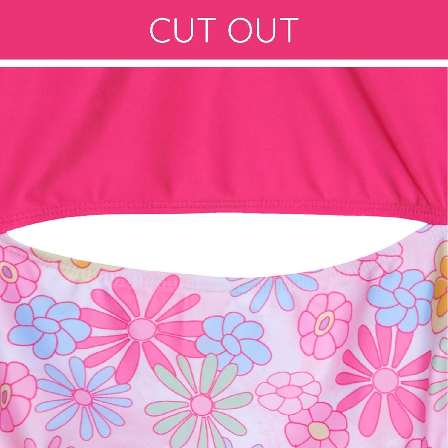 Traje de baño Barbie para niñas 4-16 UPF 50+ rosa