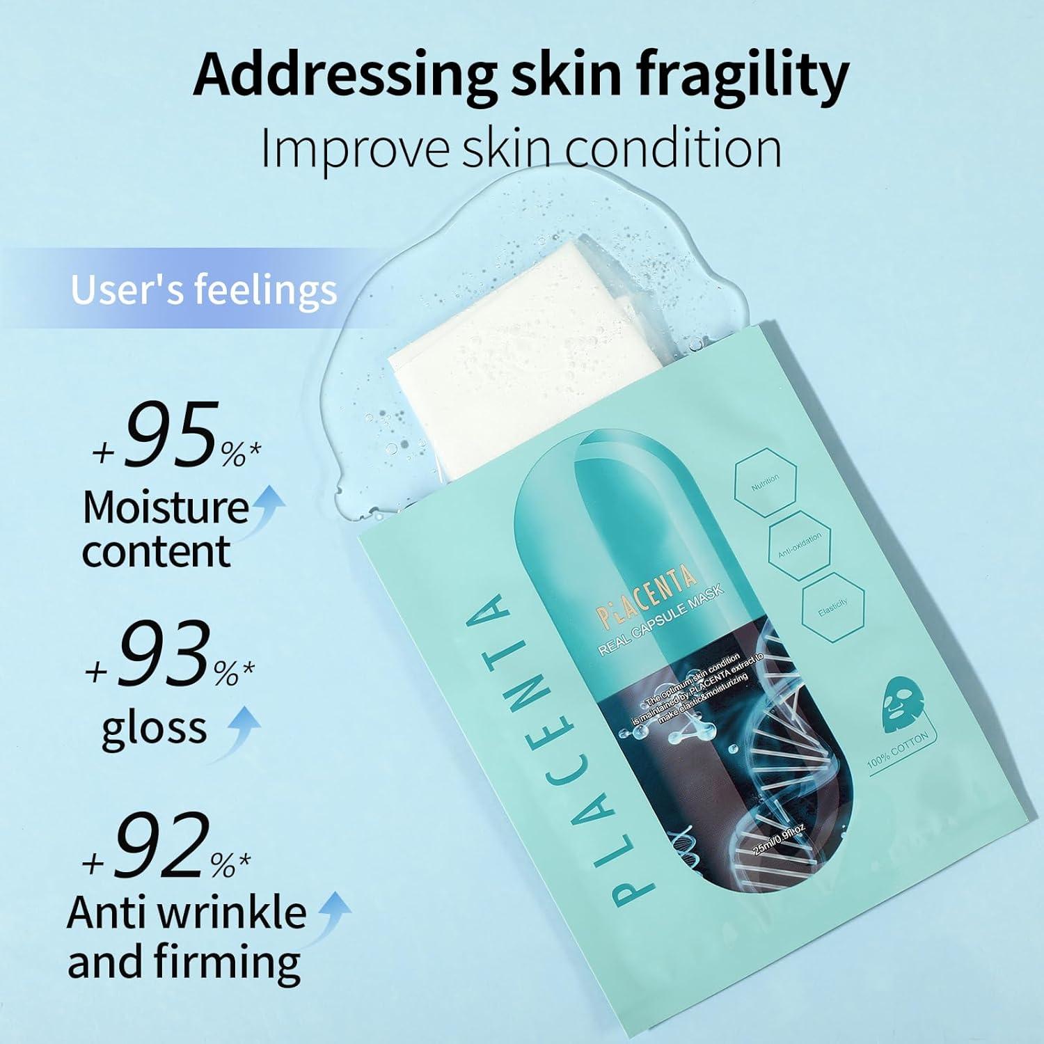 Juego de 12 Mascarillas Faciales Hidratantes GUOYAOLIFU