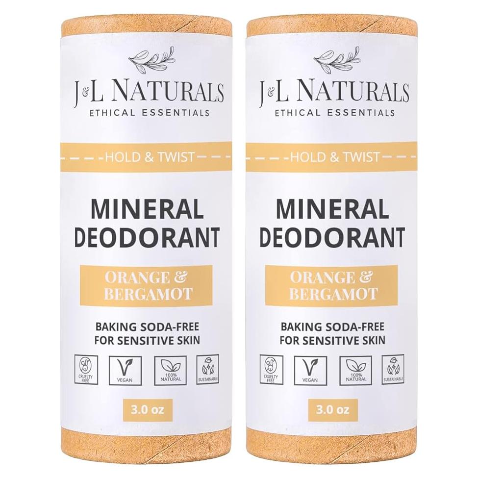 Desodorante Mineral J&L Naturals 85 g x 2 | Vegano y Natural